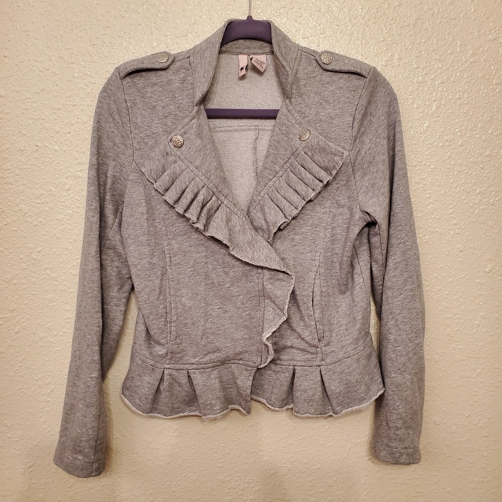 Stella Starr ruffled zip up sweater